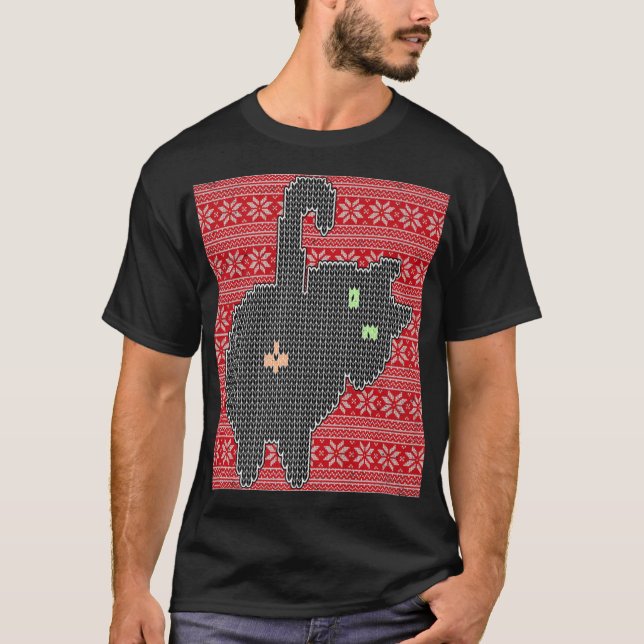 Camiseta Festa de Natal Fabulosa para Bumbuns de Gato (Frente)