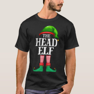 Camiseta Festa de Natal Familiar do Elf de Cabeça em Combin
