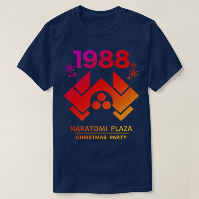 Camiseta Festa de Natal Nakatomi Plaza de 1988 (Frente do Design)