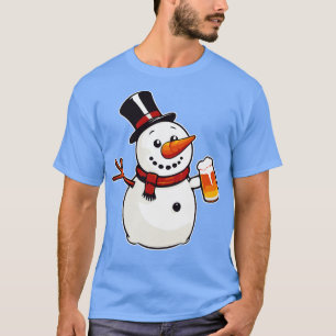 Camiseta Festa de Neve Humorística de Cerveja Design engraç