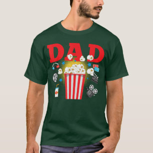 Camiseta Festa de Noite de Filme Papai Filme de Aniversário