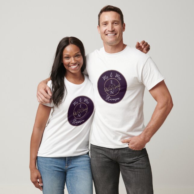 Camiseta Festa de Noivado Mr e Mrs (Unissex)