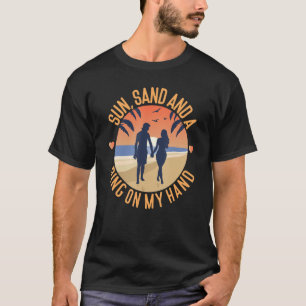 Camiseta Festa de Noivado Sol Areia E Um Anel Na Minha Mão
