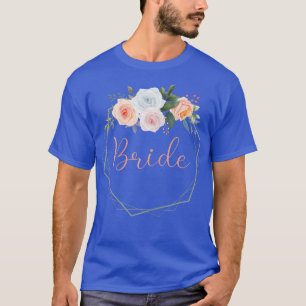 Camiseta Festa de Noivas de Mulheres Rosas Noiva 