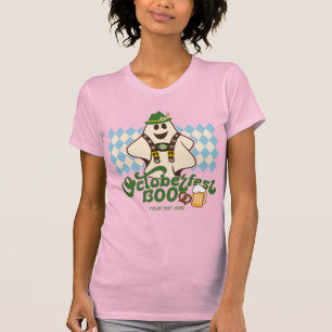 Camiseta Festa de Oktoberfest Fantasma Bonito Halloween Tem