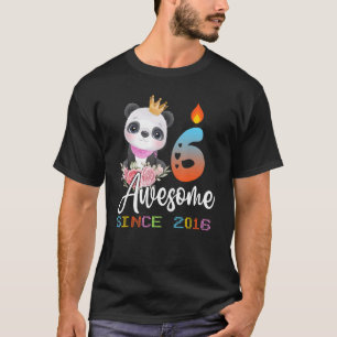 Camiseta Festa de Panda de 6 anos Festa de Panda Crianças M