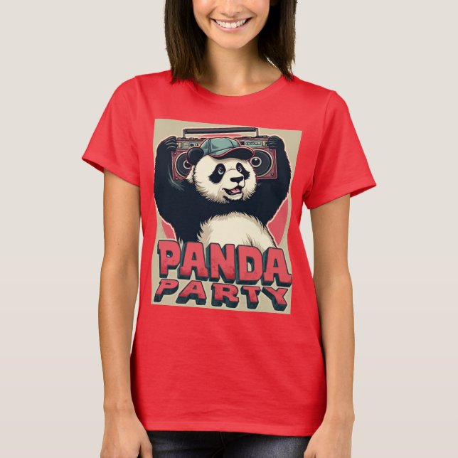 Camiseta Festa de Panda - Divertida e divertida (Frente)