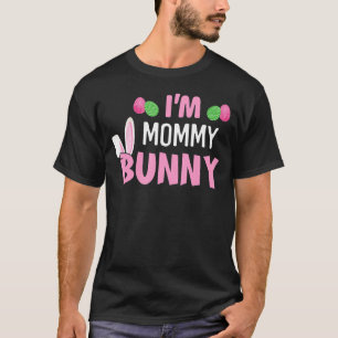 Camiseta Festa de Páscoa de família. Sou a Mamãe Coelhinha