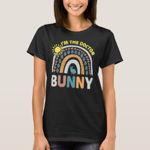 Camiseta Festa de Páscoa de família. Sou o Doutor Bunny.