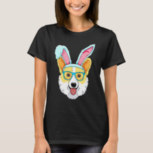 Camiseta Festa de Páscoa do Ovo de Corgi Fantasia de Cachor