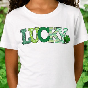 Camiseta Festa de Patrick, Rua de Shamrock Lucky
