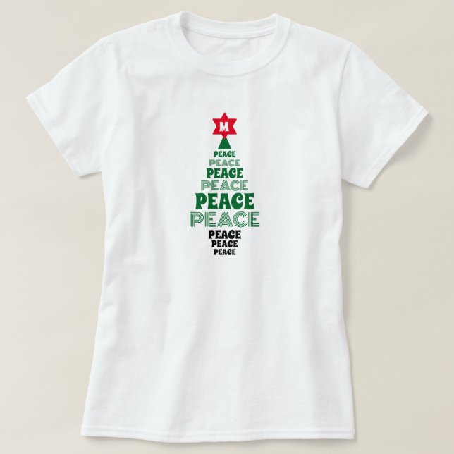 Camiseta Festa de Paz de Natal Bastante Personalizada, Dive (Frente do Design)