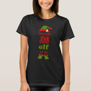 Camiseta Festa de Pijama de Natal Combinando JOHN Elf Good