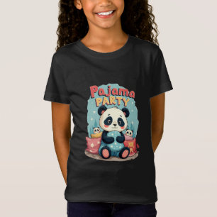 Camiseta Festa de Pijamas do Panda Kawaii Estética Aconcheg
