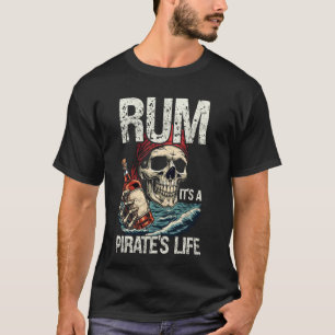 Camiseta Festa de Piratas Fantasia Tampa Bandeira Ossos Cru
