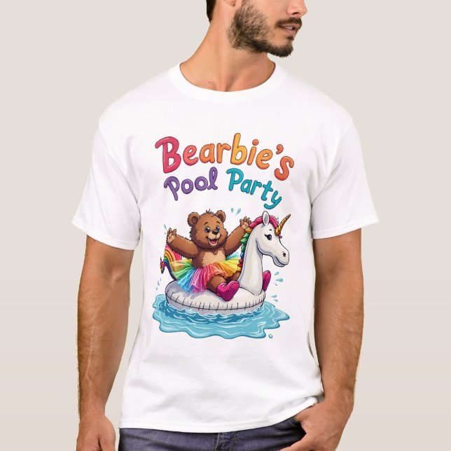 Camiseta Festa de Piscina Bearbie (Frente)