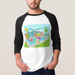 Camiseta Festa de Piscina Flamingo Rosa-Gay