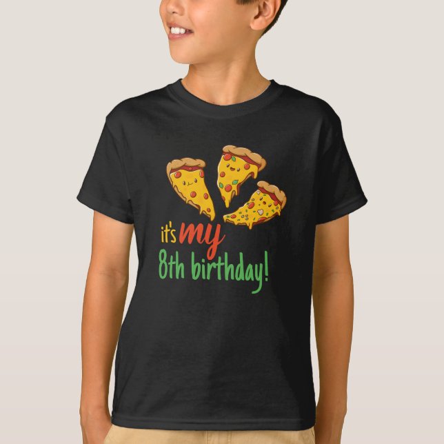 Camiseta Festa de pizza, convidado de aniversário (Frente)