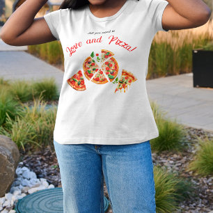 Camiseta Festa de Pizza e Amor Italiano Chá de Noiva