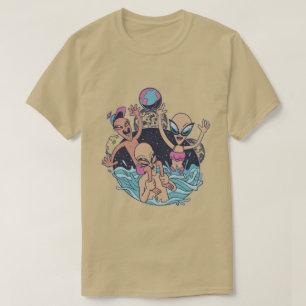 Camiseta Festa de praia de Alienígena divertida