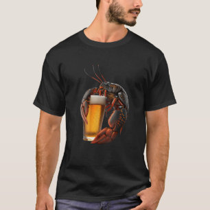 Camiseta Festa de praia de Bebendo de lagosta engraçada Ver
