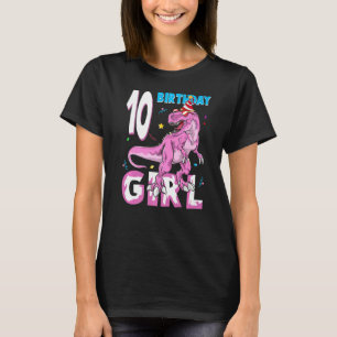 Camiseta Festa de presentes de 10 anos 10ª Menina de aniver