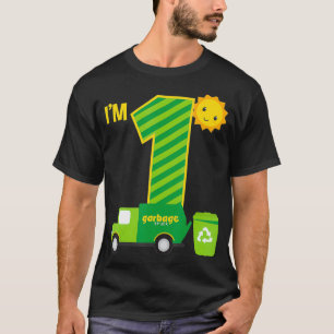 Camiseta Festa de primeiro aniversario de Caminhão de Lixo.