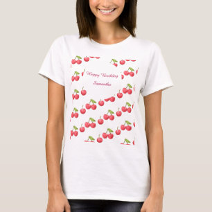 Camiseta Festa de primeiro aniversario de Cereja