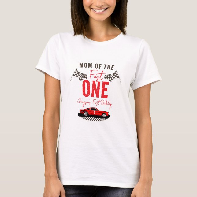Camiseta Festa de primeiro aniversario Rápido de Um Carro (Frente)