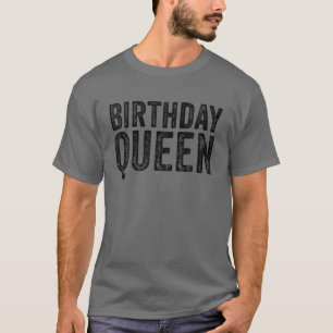 Camiseta Festa De Rainha De Aniversário Que Combina Com Mul