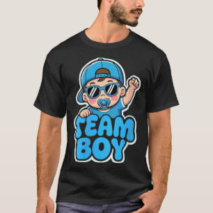 Camiseta Festa de Revelação de Gênero Feminino Equipe Menin
