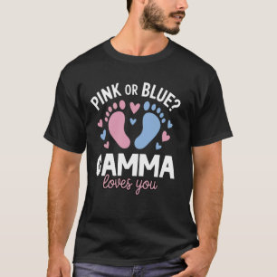 Camiseta Festa de Revelação de Gênero Pink Or Blue Gamma Lo