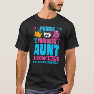 Camiseta Festa de Revelação do Sexo do Bebê da Tia Príncipe