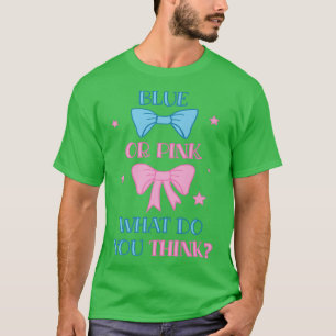 Camiseta Festa de Revolução do Gênero de Bebê Azul ou Rosa