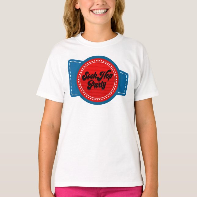 Camiseta Festa de Sock Hop de 4 de Julho (Frente)