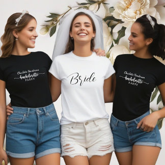 Camiseta Festa de solteira Branca E Negra