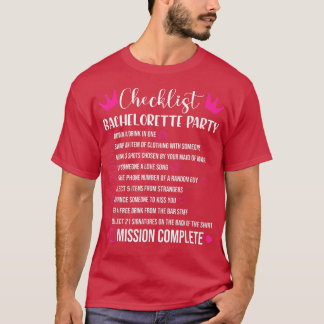 Camiseta Festa de solteira Checklist Games Bride40