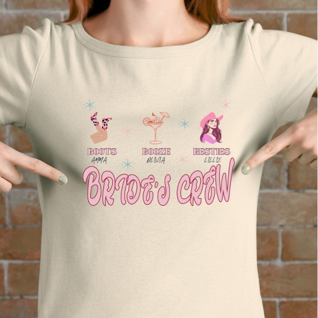 Camiseta Festa de solteira da tripulação da noiva (Criador carregado)