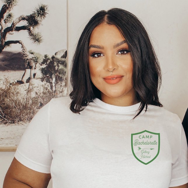 Camiseta Festa de solteira de Camp de Noiva Personalizada (Criador carregado)