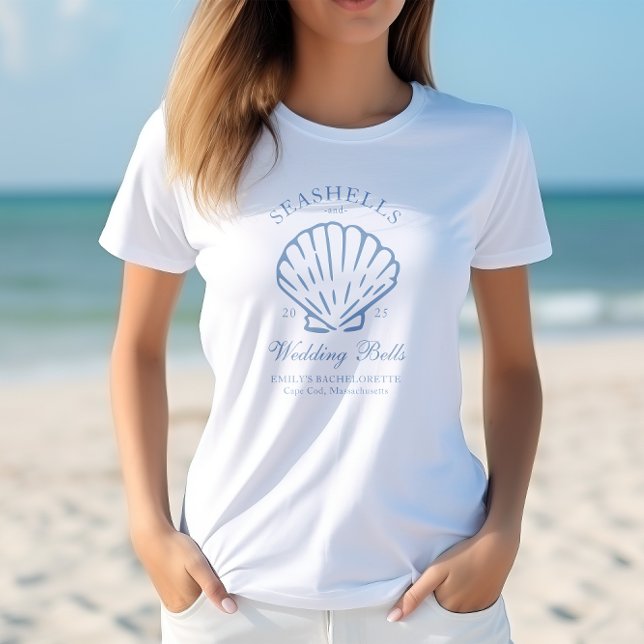 Camiseta Festa de solteira de Conchas e Sinos de Casamento (Criador carregado)