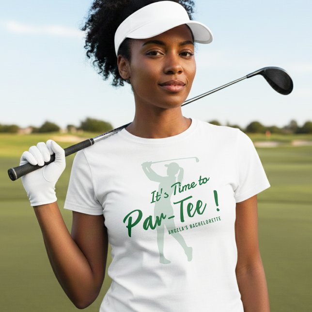 Camiseta Festa de Solteira de Golfe É Hora de Par-Tee (Criador carregado)
