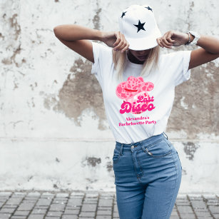 Camiseta Festa de solteira de Rodeio Rosa-Rosa-Cowgirl da D