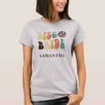 Camiseta Festa de solteira do Disco Brile Personalizada<br><div class="desc">Noiva de Disco Bachelorette correspondente a camisetas e chapéus para a sua festa. Você pode se personalizar facilmente para seu fim de semana de diversão com as garotas antes do voto</div>