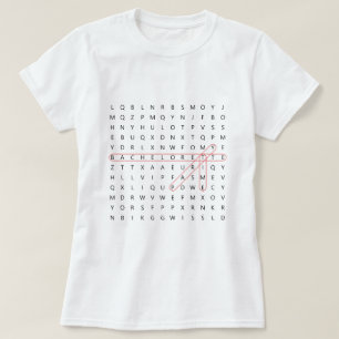 Camiseta Festa de solteira Hora Diversão Palavra Encontrar