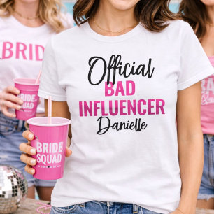 Camiseta Festa de Solteira Influenciadora Ruim Oficial Pers