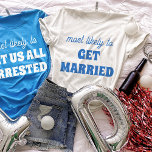 Camiseta Festa de solteira Mais Provável Para Casar<br><div class="desc">Traga um toque de antecipação divertida para as festividades da solteira com esta charmosa e personalizável design de camiseta! Apresentando a frase perfeitamente adequada "mais propensa a CASAR-SE" em letras azuis vibrantes contra um fundo branco nítido, esta design é doce e intransigente. É uma escolha ideal para a noiva ser...</div>