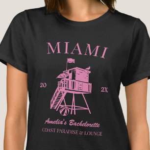 Camiseta Festa de Solteira na Praia Rosa Viagem das Meninas
