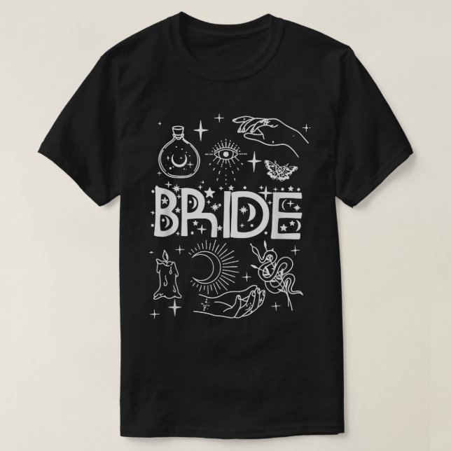 Camiseta Festa de solteira Noiva e Bridesmaids Girl Witch (Frente do Design)