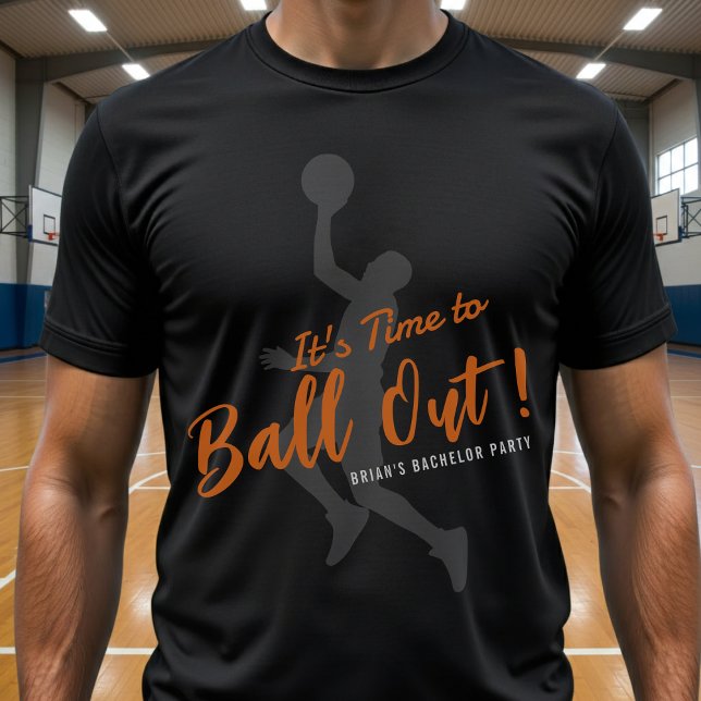 Camiseta Festa de Solteiro de Basquetebol É Hora de Mandar  (Criador carregado)