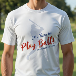 Camiseta Festa de Solteiro de Beisebol É Hora de Jogar Bola
